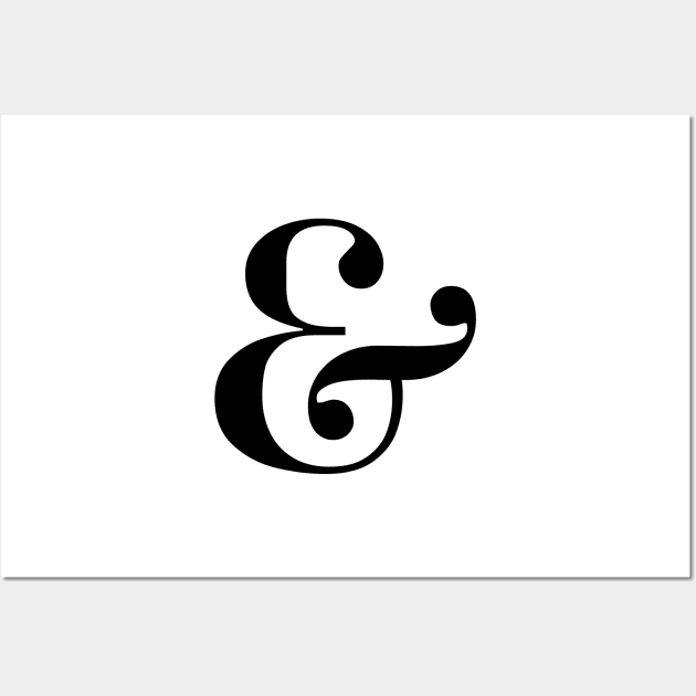 Ampersand Typography Text Design Wall Art by kerimeart
